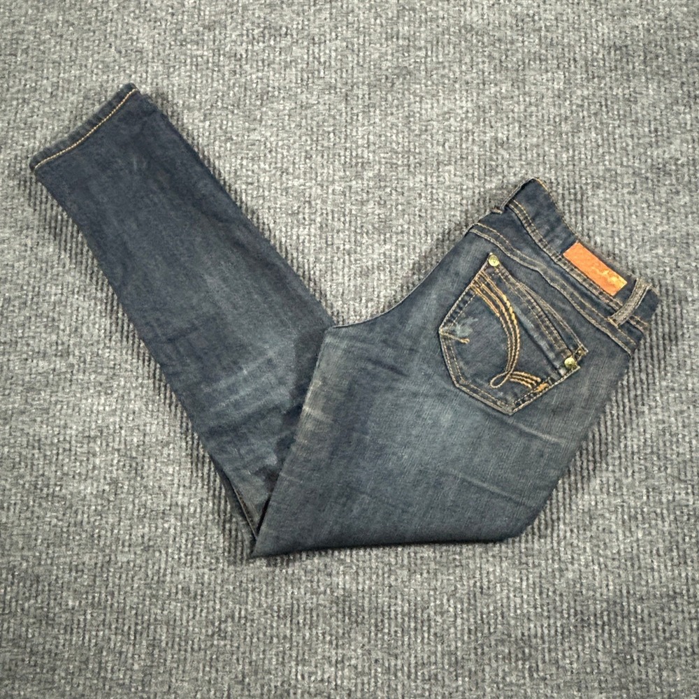 Jolt Skinny Jeans Women Size 5 Blue Dark Wash‎ Low Rise Embroidered Denim